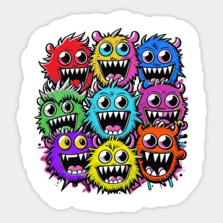 We are very cute little monsters Sticker